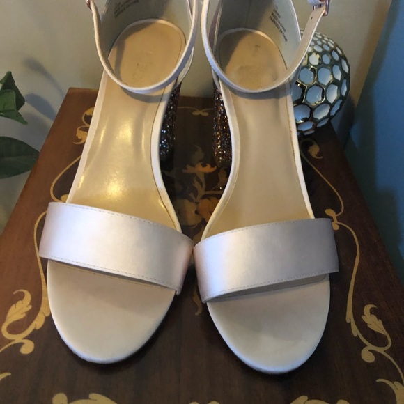 Pink Sparkle Heels with Silver and Pink Accents - Picture 3 of 5